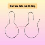 Combo 100 cái móc treo rèm, quần áo, hàng hóa , móc treo vật dụng hình trái bầu bằng thép không gỉ, giá rẻ và cứng cáp,