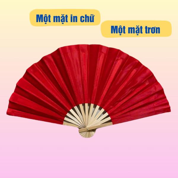 Quạt vải in chữ thư pháp giúp làm mát, múa quạt, quạt vải lụa du lịch dã ngoại nhiều màu sắc, shop giao màu ngẫu nhiên.