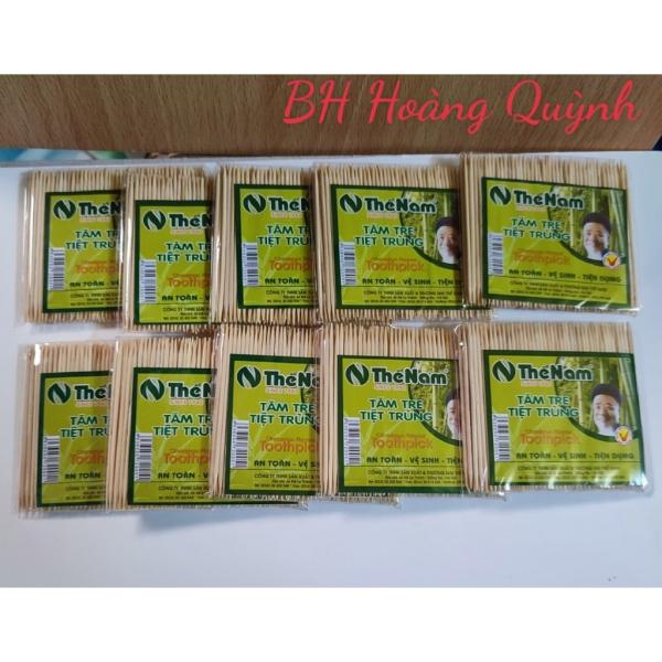 10 tép tăm xỉa răng đầu nhọn Thế Nam