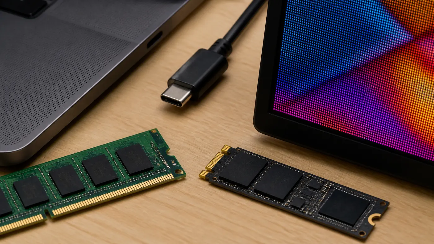 Thông số RAM SSD và cổng USB-C