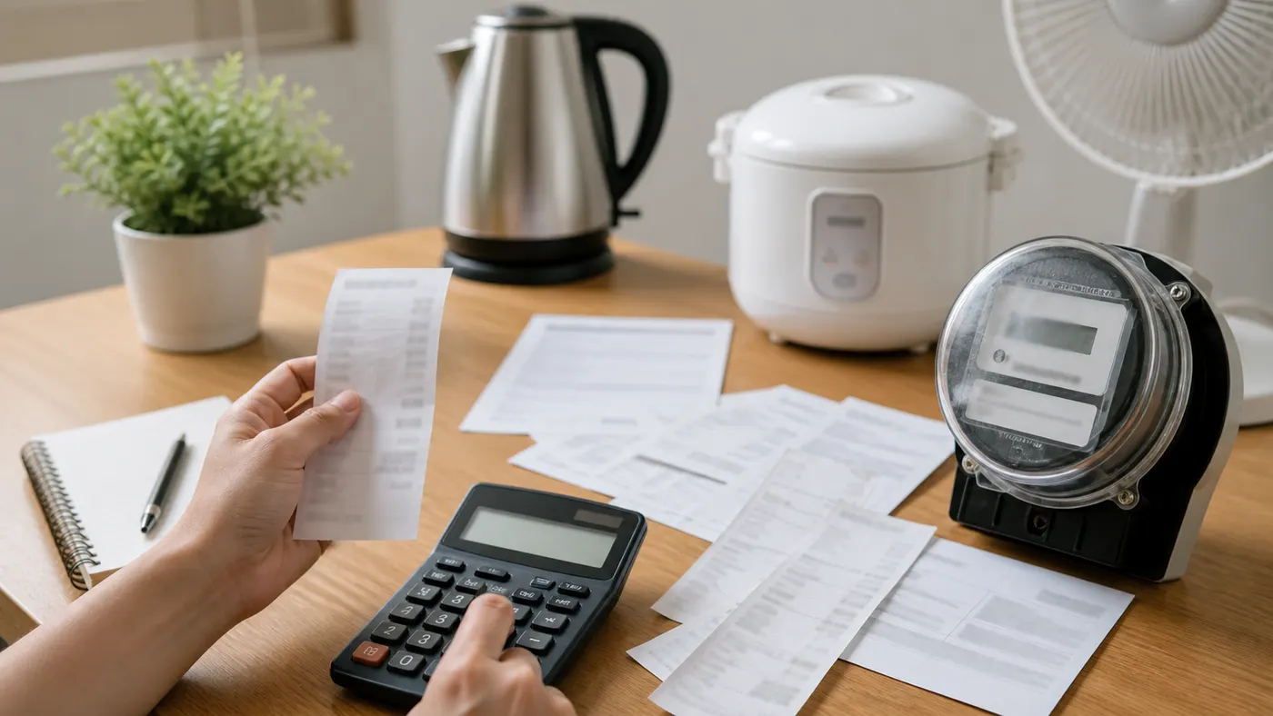 Tính chi phí sử dụng thiết bị gia đình