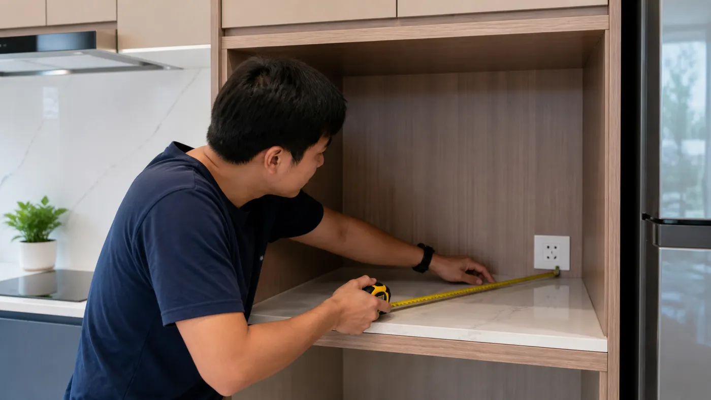Đo vị trí trước khi chọn đồ gia dụng