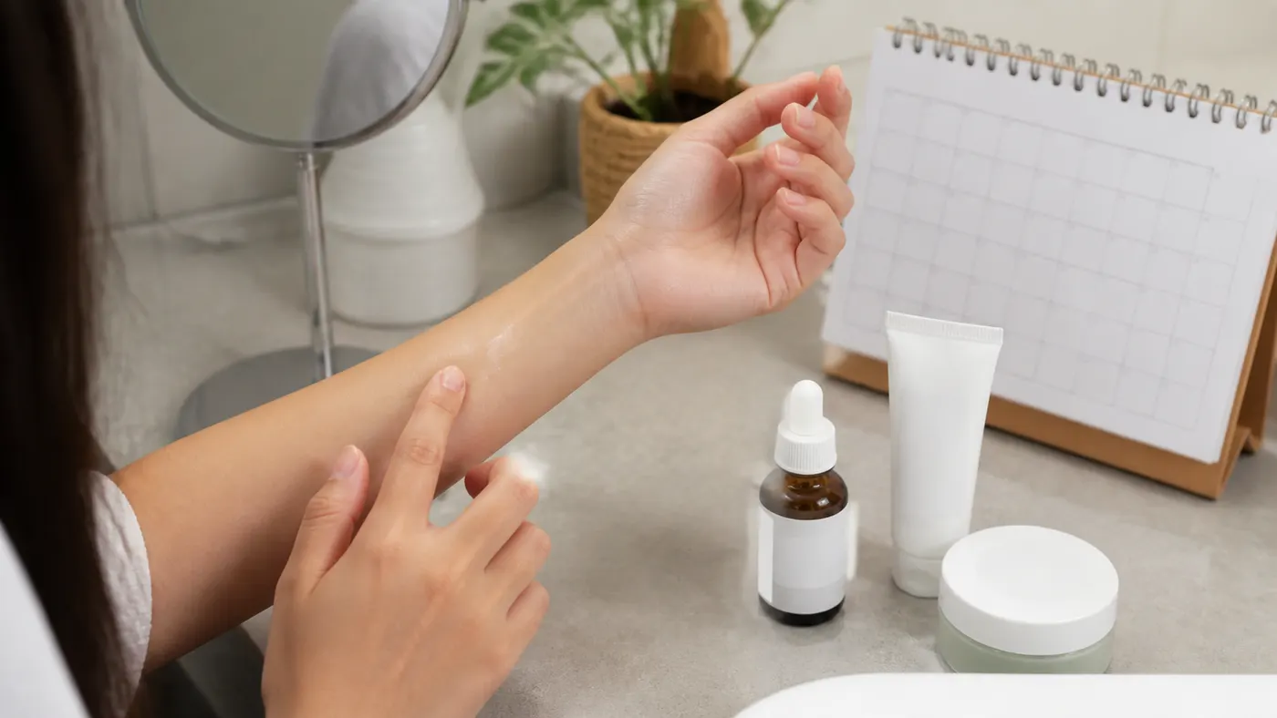 Thử phản ứng mỹ phẩm trên vùng da nhỏ